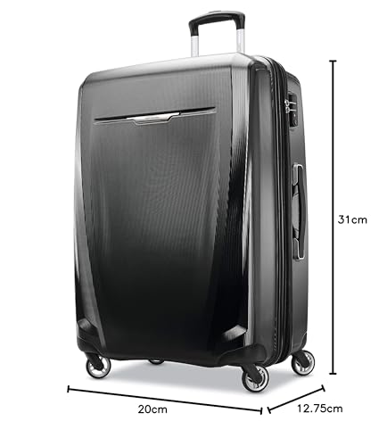 Samsonite Winfield 3 DLX, set de maletas rígidas con ruedas giratorias, negro, 3 piezas (20/25/28)