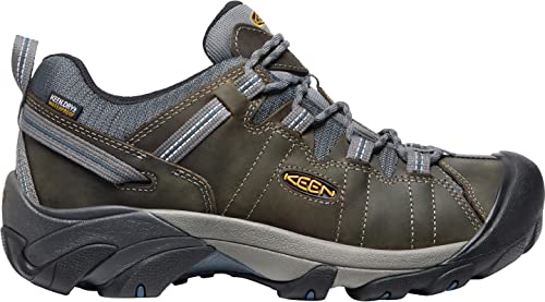 KEEN, Men's Targhee 2 Low Height Waterproof Hiking Shoes, Gargoyle/Midnight Navy