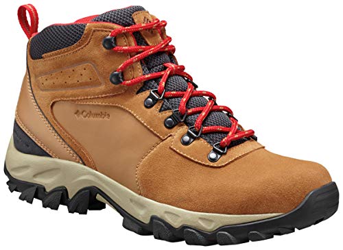 Columbia, Men's Newton Ridge Plus II Suede Waterproof Boot, Elk/Mountain Red