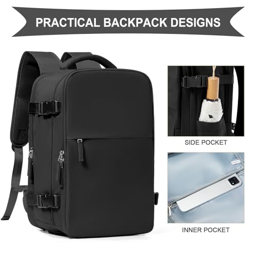 SZLX, Ryanair Handgepäck 40x20x25 Rucksack, Schwarz