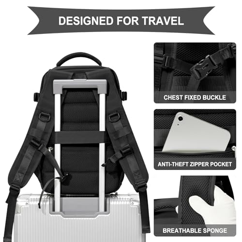 SZLX, Ryanair Handgepäck 40x20x25 Rucksack, Schwarz