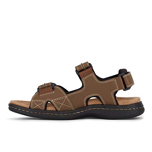 Dockers, Men’s Newpage Sporty Outdoor Sandal Shoe, Dark Tan