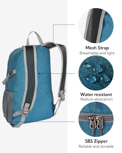 Waterfly, ultraleichter, faltbarer Rucksack, 20 l, Unisex, Blaugrün