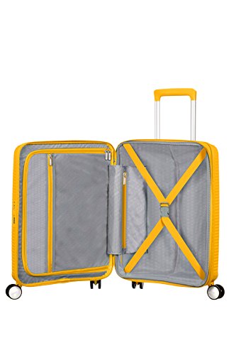 American Tourister Soundbox Spinner, equipaje de mano, 55 cms, 41l, amarillo