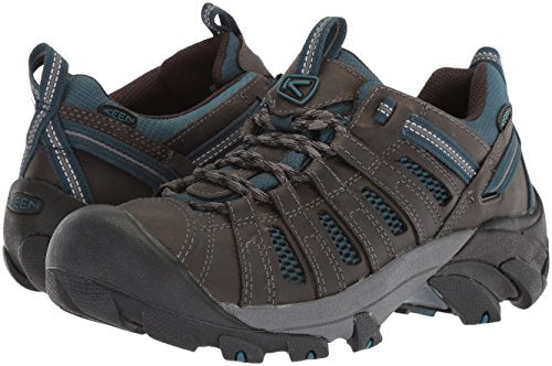 KEEN, Men's Voyageur Low Height Breathable Hiking Shoes, Alcatraz/Legion Blue