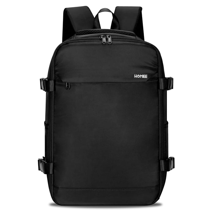 HOMIEE Flight Approved Travel Laptop Backpack, 20L Carry-On Cabin Bag 15,6" Laptop Backpack, Travel Luggage Backpack, 20L Black