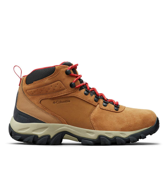 Columbia, Men's Newton Ridge Plus II Suede Waterproof Boot, Elk/Mountain Red