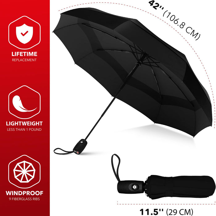 Repel Umbrella Windproof, paraguas de viaje para lluvia