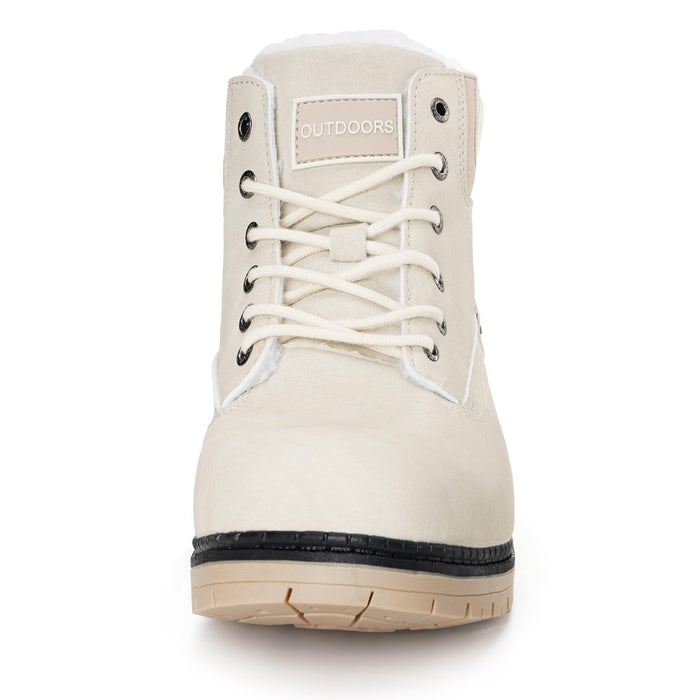 Eagsouni, botas de nieve impermeables unisex, beige