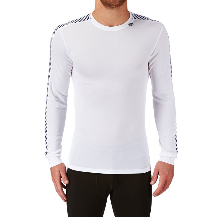 Helly Hansen Men's HH LIFA Stripe Crew Base Layer, White