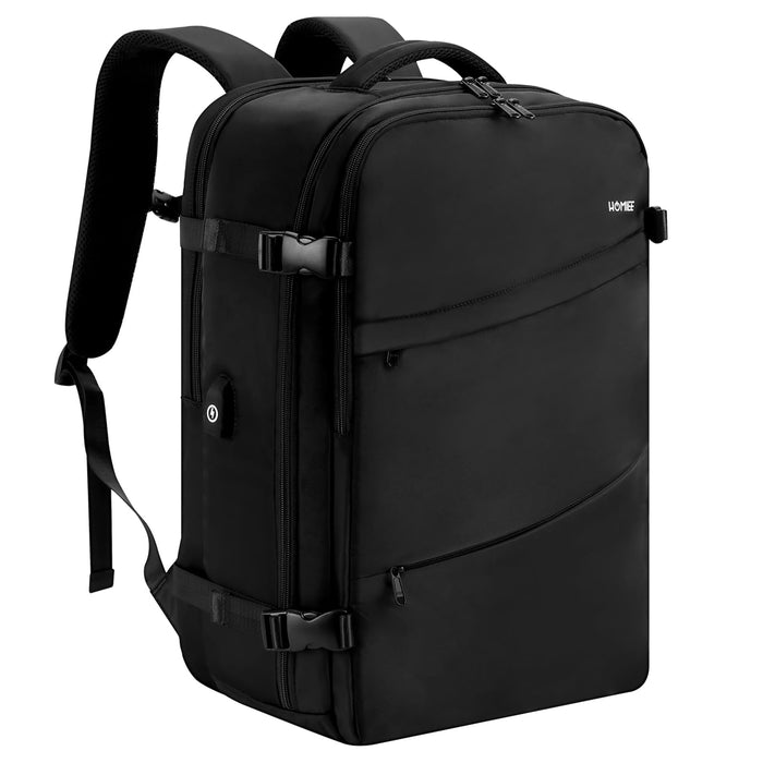 HOMIEE, 40L, Travel Backpack Large, Unisex, Black