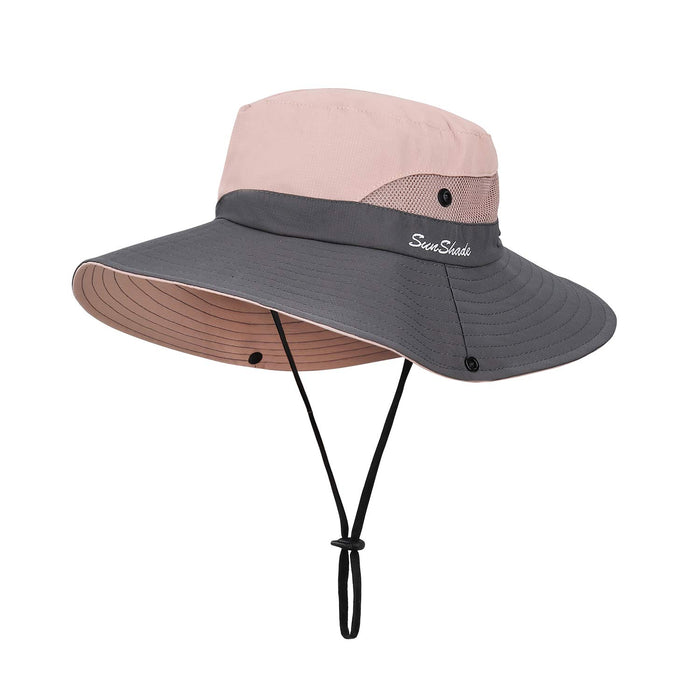 Sombrero de sol al aire libre de mujer, rosado, talla única