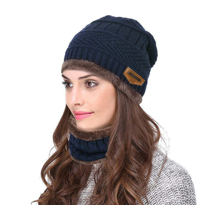 Aisprts, gorro invierno con bufanda, unisex, azul