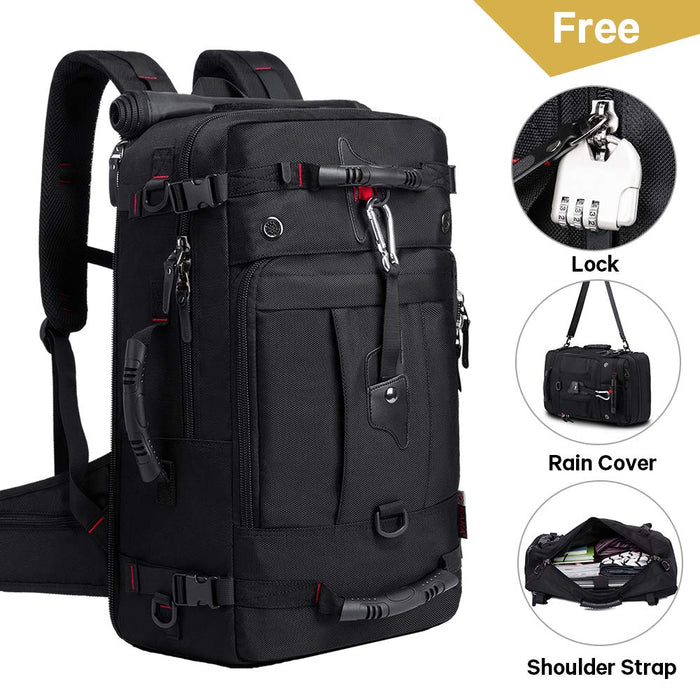 KAKA Travel Backpack, Carry On Backpack Durable Convertible Duffle Bag Fit for 15.6 Inch Laptop for Men and Women(Medium 35L)