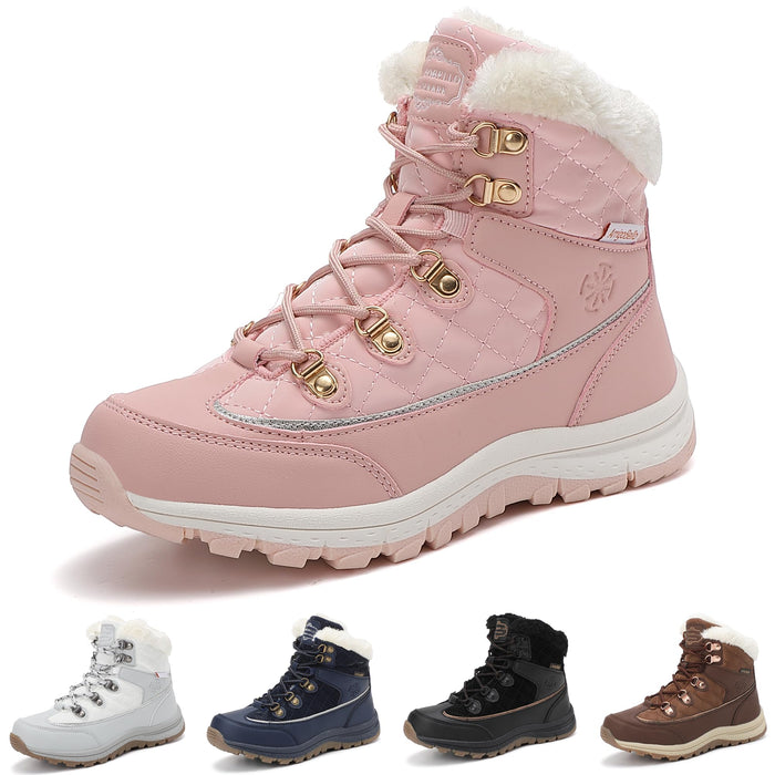 ARRIGO BELLO, mujer botas de nieve, forro polar, rosa