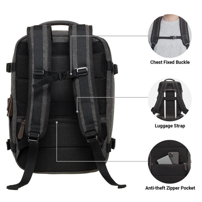 KAUKKO Beautiful and Sophisticated Backpack with Laptop Compartment for 15 Inch School Uni 22L