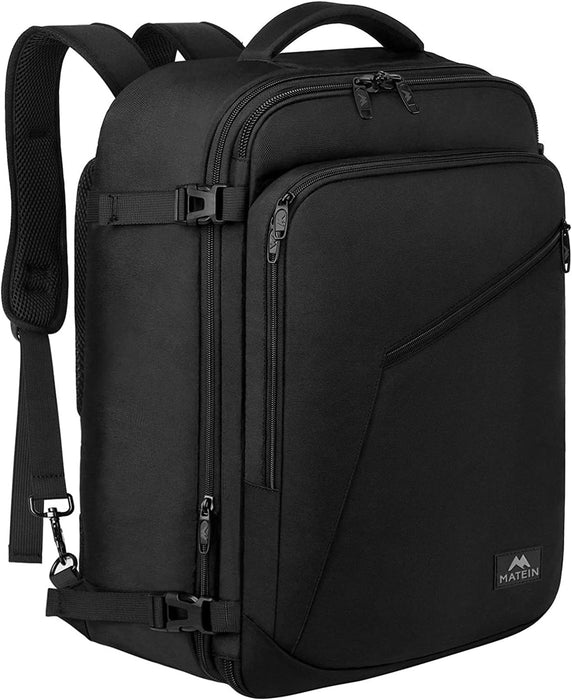 MATEIN, Mochila de viaje expandible, 40L, Unisex, Negro