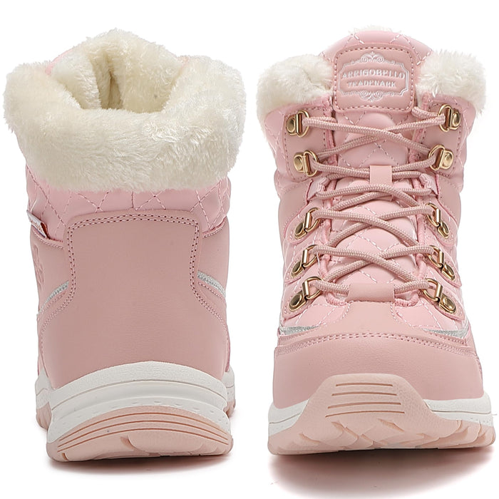 ARRIGO BELLO, mujer botas de nieve, forro polar, rosa