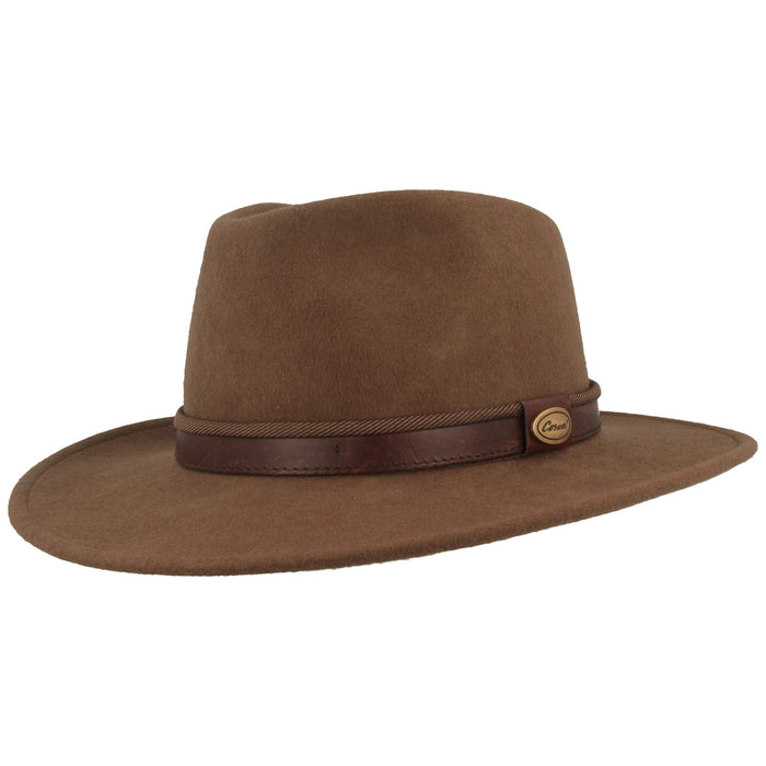 Hut Breiter, sombrero fedora enrollable trekking 100%, impermeable y flexible, unisex, beige