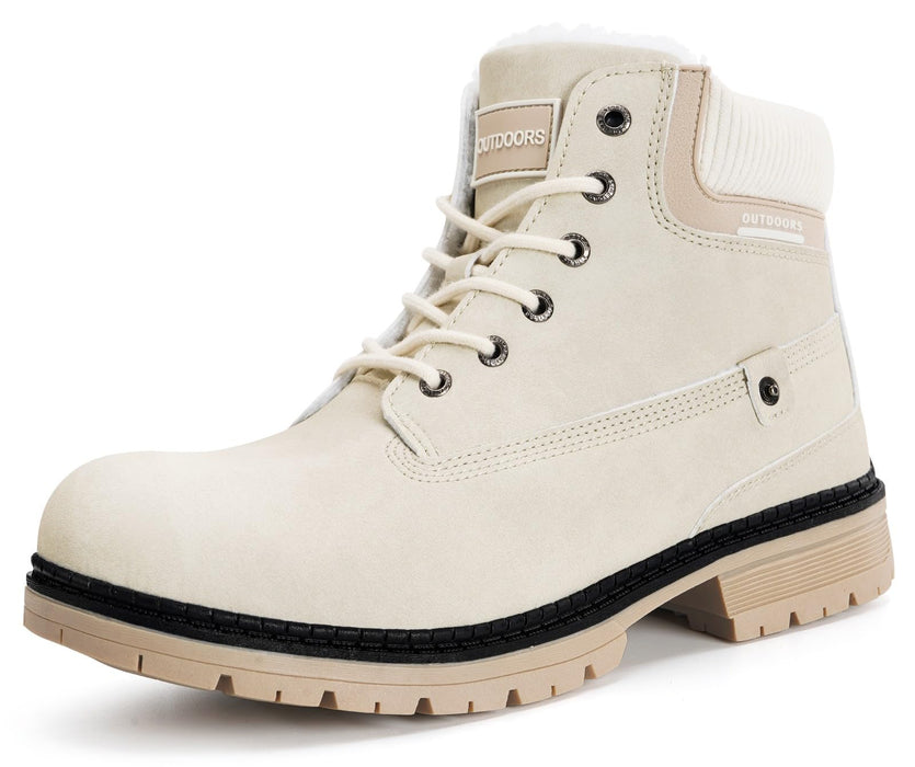 Eagsouni, botas de nieve impermeables unisex, beige