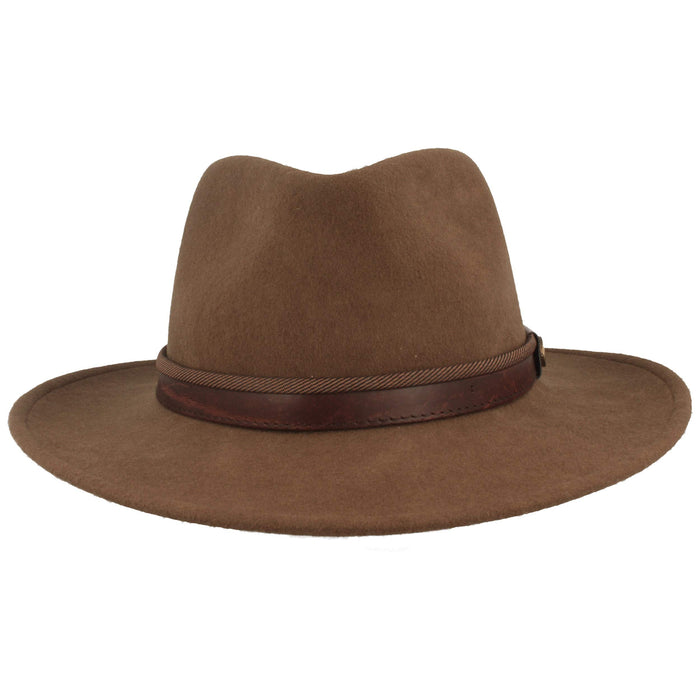 Hut Breiter, sombrero fedora enrollable trekking 100%, impermeable y flexible, unisex, beige