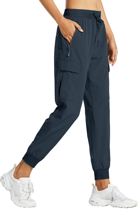 Libin, pantalón trekking mujer joggers de montaña, azul marino