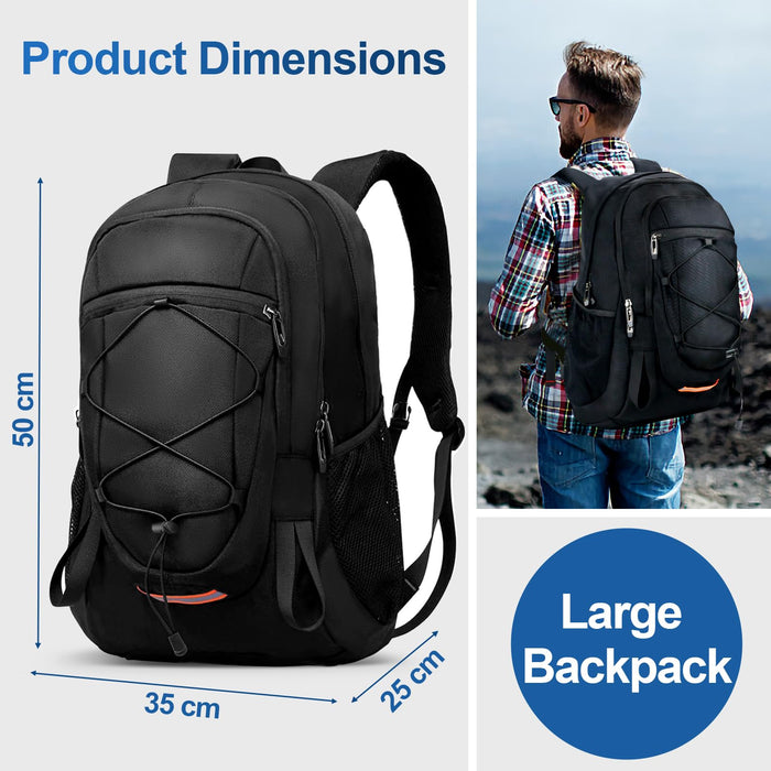 Petfu Rucksack Herren Wanderrucksack 40L Damen Wasserdicht Reiserucksack Trekking Rucksack Outdoor, Groß mit Reflexstreifen Wasser-resistent Radfahren Klettern Camping