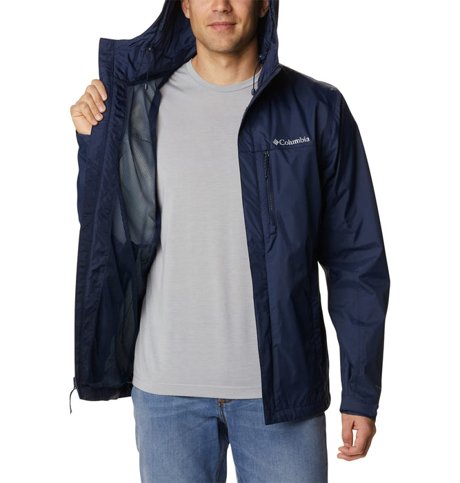 Columbia Pouring Adventure Jacket, chubasquero impermeable para Hombre, Collegiate Navy