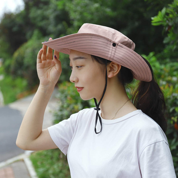 Sombrero de sol al aire libre de mujer, rosado, talla única