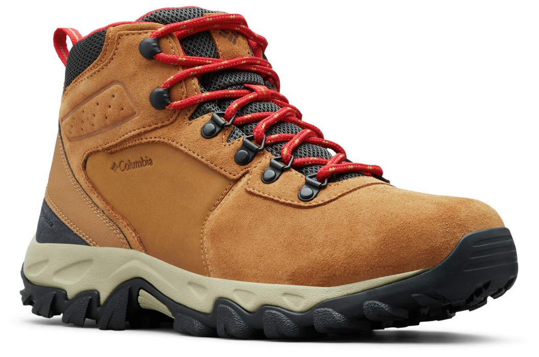 Columbia, Men's Newton Ridge Plus II Suede Waterproof Boot, Elk/Mountain Red