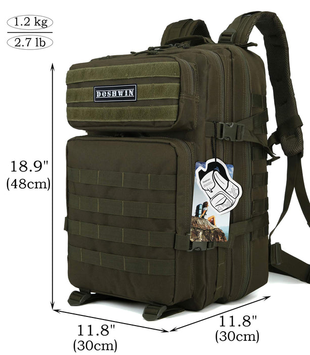 Doshwin, 40L Sac à Dos Militaire Tactique Armee, Olive