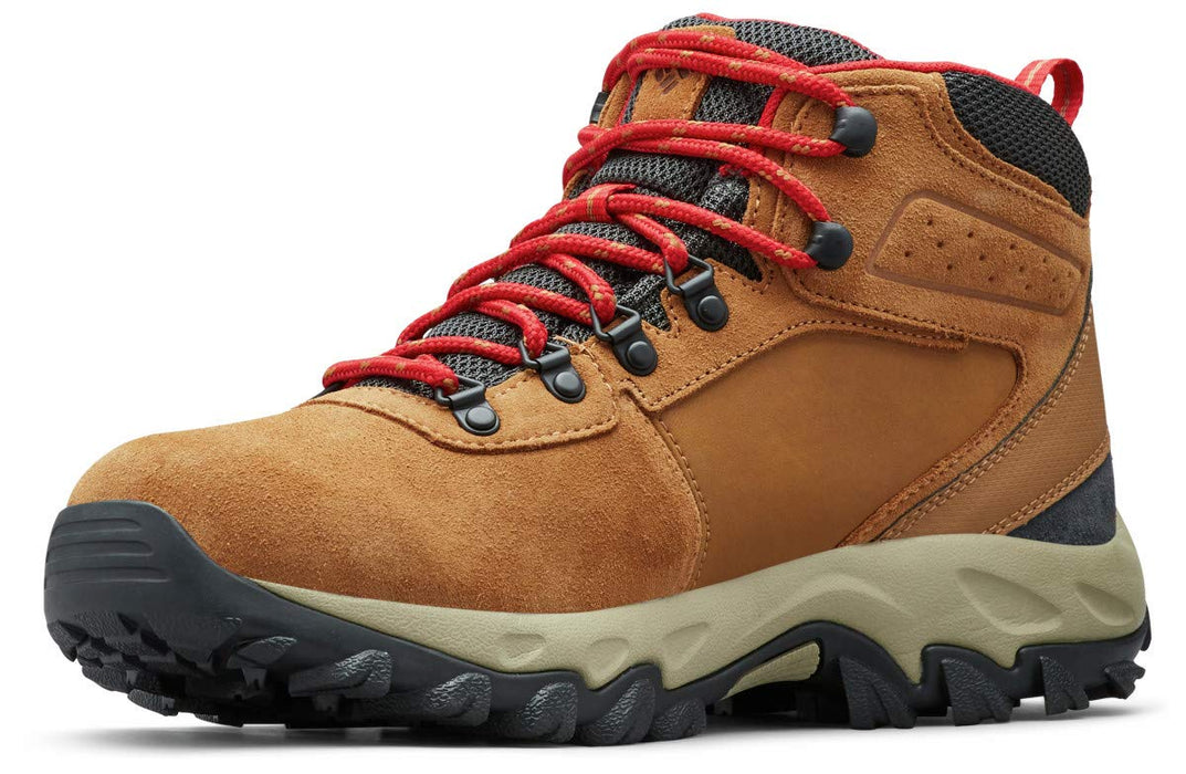 Columbia, Men's Newton Ridge Plus II Suede Waterproof Boot, Elk/Mountain Red