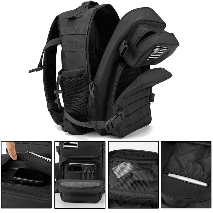 QT&QY, mochila táctica militar de 25 l, hombre, negra