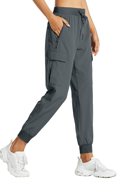 Libin, pantalón trekking mujer joggers de montaña, gris acero