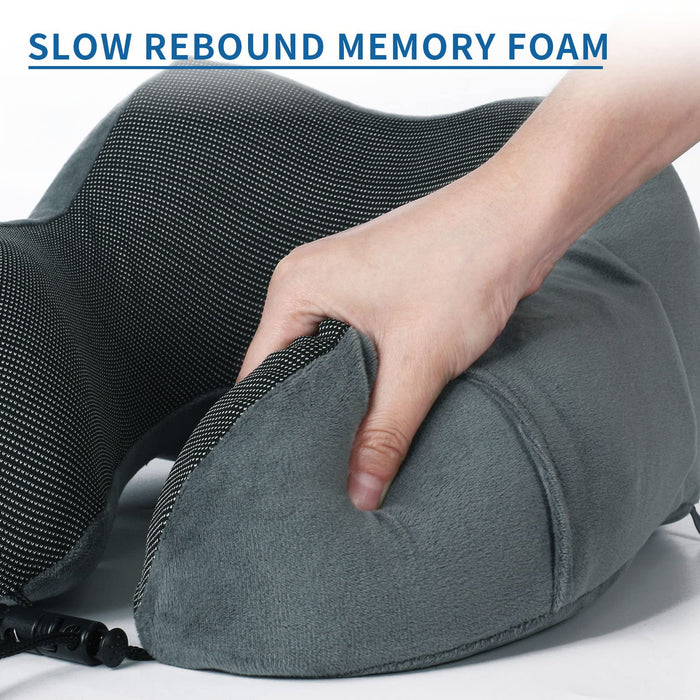 Somlaw, almohada de viaje para cuello con máscara de ojos, tapones y bolsa