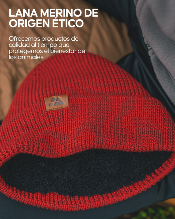 DANISH ENDURANCE, Gorro Beanie de lana merino, unisex, verde