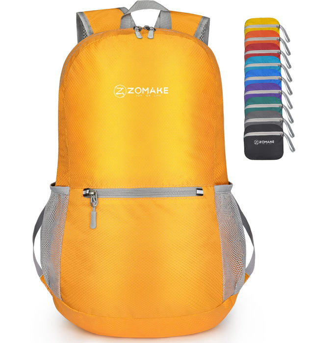 ZOMAKE, Zaino Pieghevole Ultraleggero, 20L, Giallo