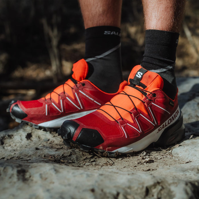 Salomon Speedcross Gore-Tex, zapatillas impermeables de Trail Running para Hombre, Rojas