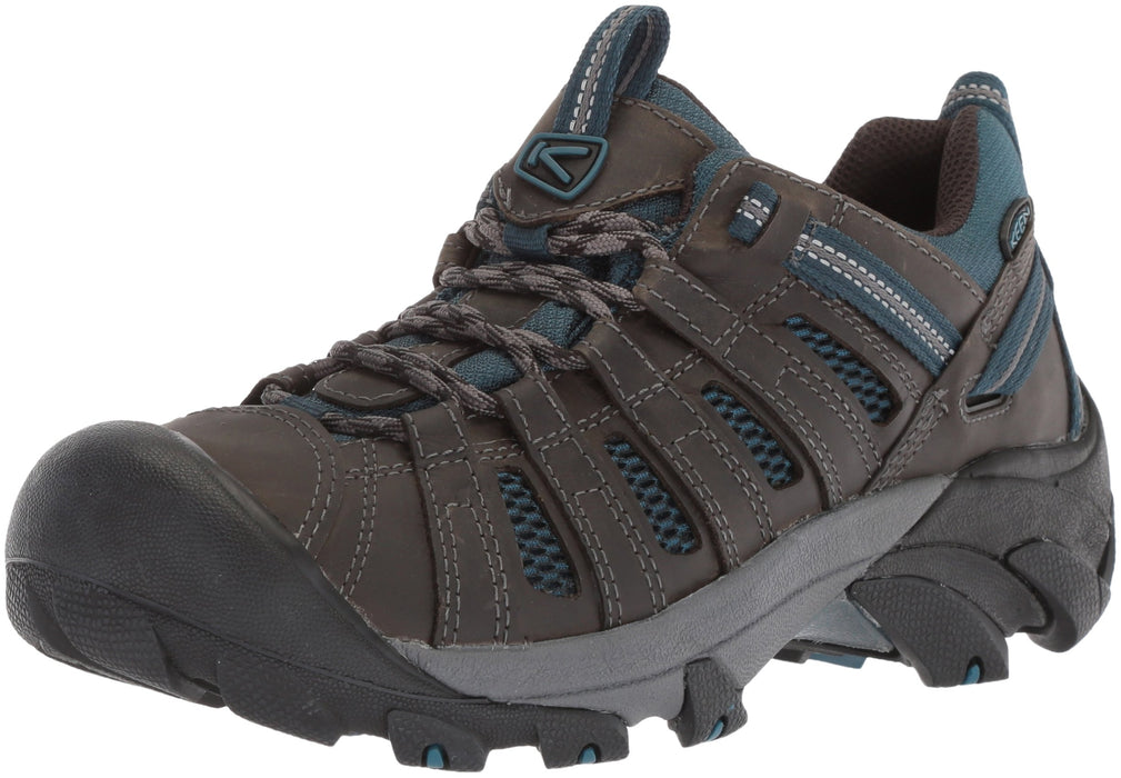 KEEN, Men's Voyageur Low Height Breathable Hiking Shoes, Alcatraz/Legion Blue