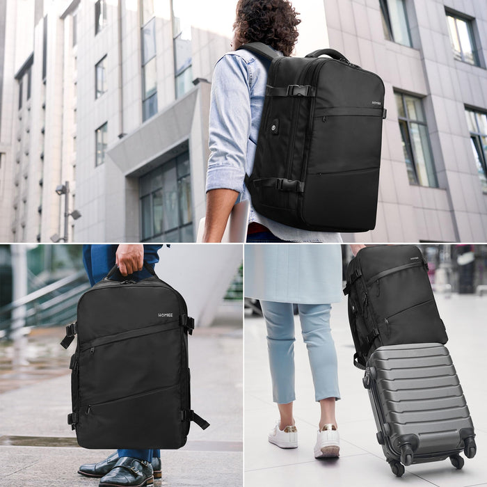 HOMIEE, 40L, Travel Backpack Large, Unisex, Black