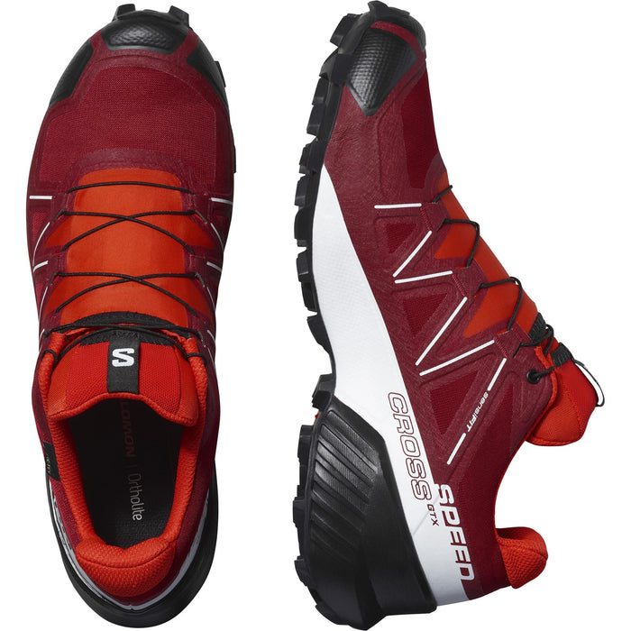 Salomon Speedcross Gore-Tex, zapatillas impermeables de Trail Running para Hombre, Rojas