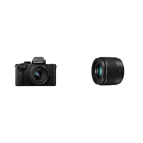 Panasonic Lumix DC-G100VEC-K + Panasonic Lumix H-H025 + objetivo focal fija para cámaras de montura M4/3