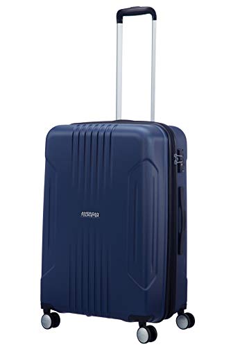 American Tourister Tracklite Spinner M, maleta mediana, 67 cms, 82 L, azul marino