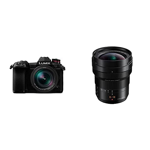 Panasonic Lumix DC-G9LEC-K, böse Kamera mit 20,3 MP + Panasonic Leica DG Vario-ELMARIT H-E08018 + Weitwinkel für M4/3-Mount-Kameras