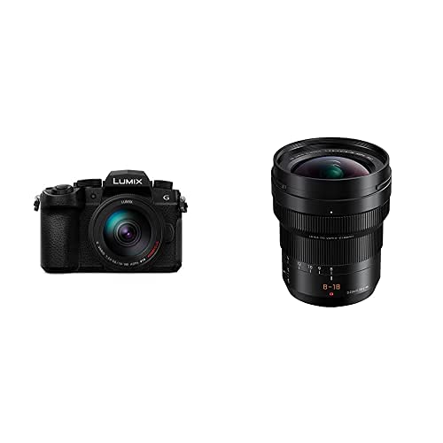 Panasonic Lumix G90H, böse Kamera mit 20,3 MP + Panasonic Leica DG Vario-ELMARIT H-E08018 + Weitwinkel für M4/3-Mount-Kameras