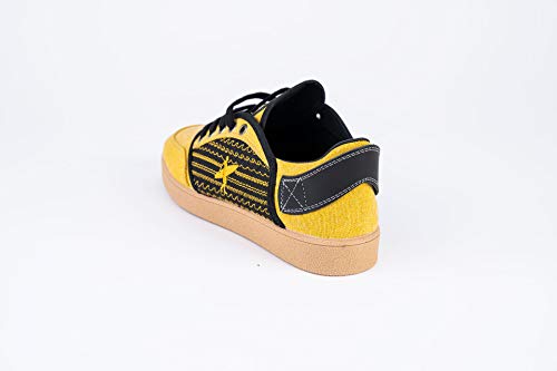 Sneakers 100% only RECYCLED materials, Basq, mustard