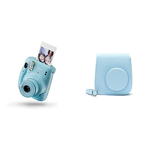Fujifilm Instax Mini 11, cámara instantánea + Funda, azul cielo