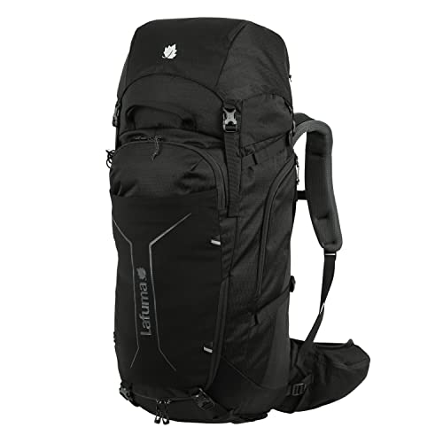 Lafuma Access 65+10, unisex backpack for hiking, trekking and traveling, black