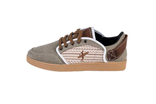 Sneakers 100% only RECYCLED materials, Basq, khaki