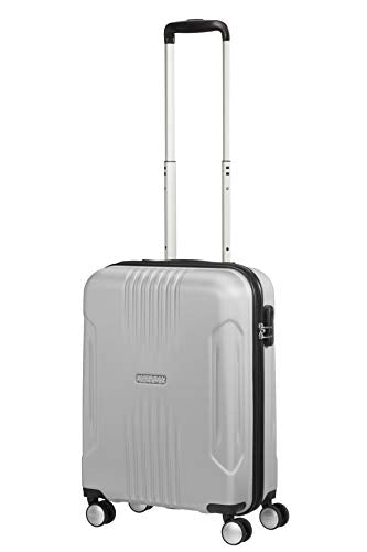 American Tourister Tracklite Spinner S, maleta de cabina, 55 cms, 34 L, plata